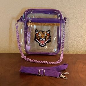LSU Tigers Clear Crossbody Bag